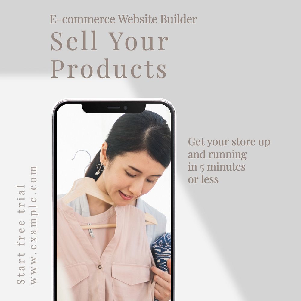 Sell products Instagram post template, editable text