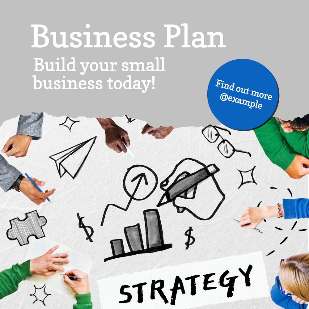 Business plan Instagram post template