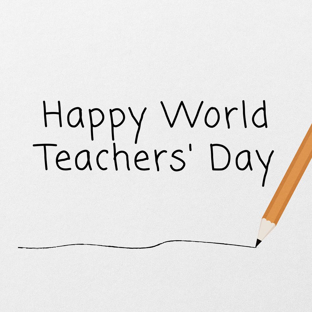 World teachers' day Instagram post template, editable text