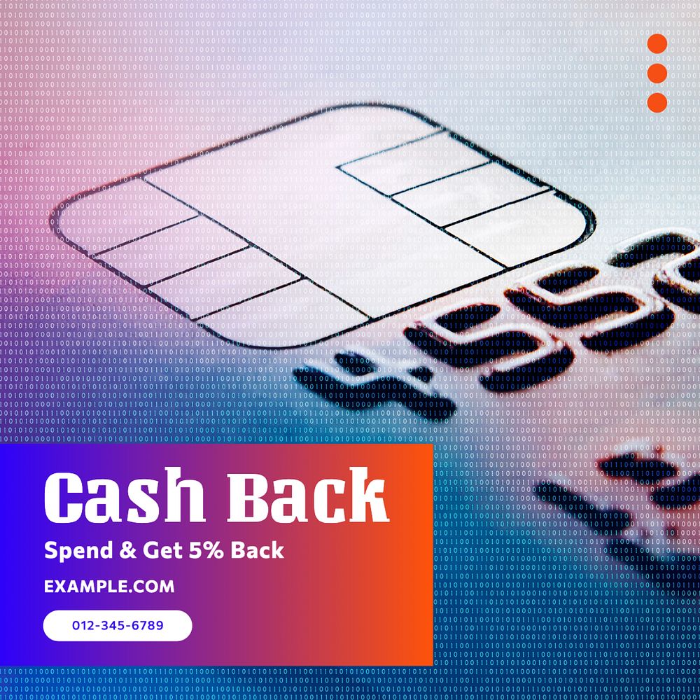 Credit card advertisement Instagram post template, editable text