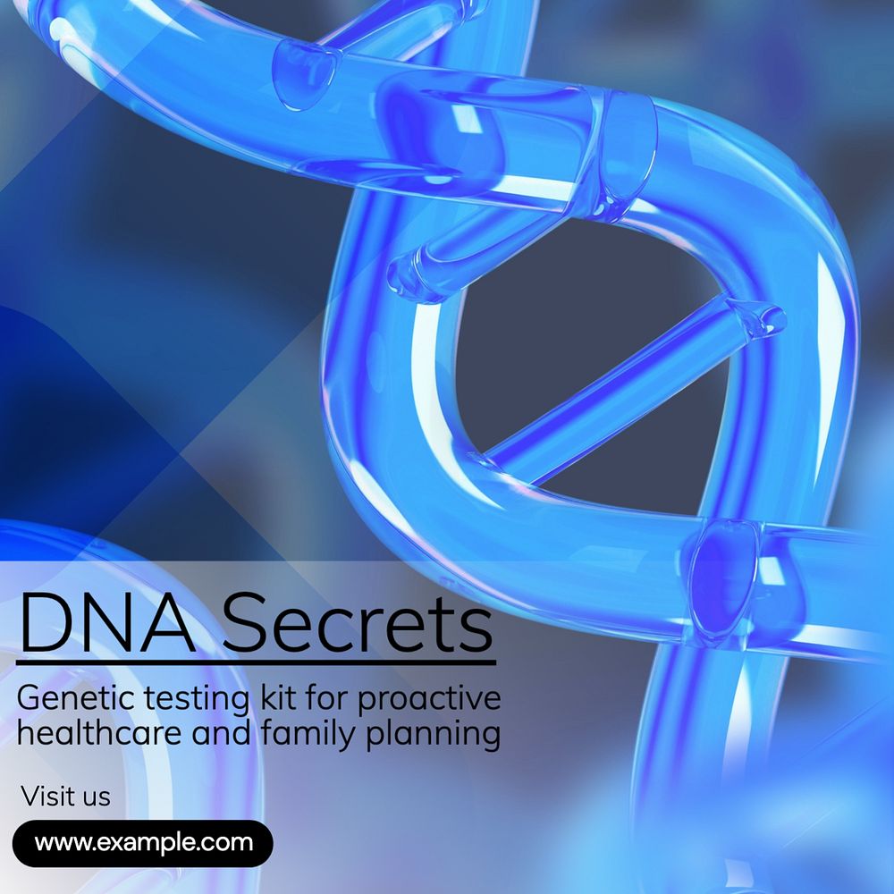 DNA secrets Instagram post template, editable text