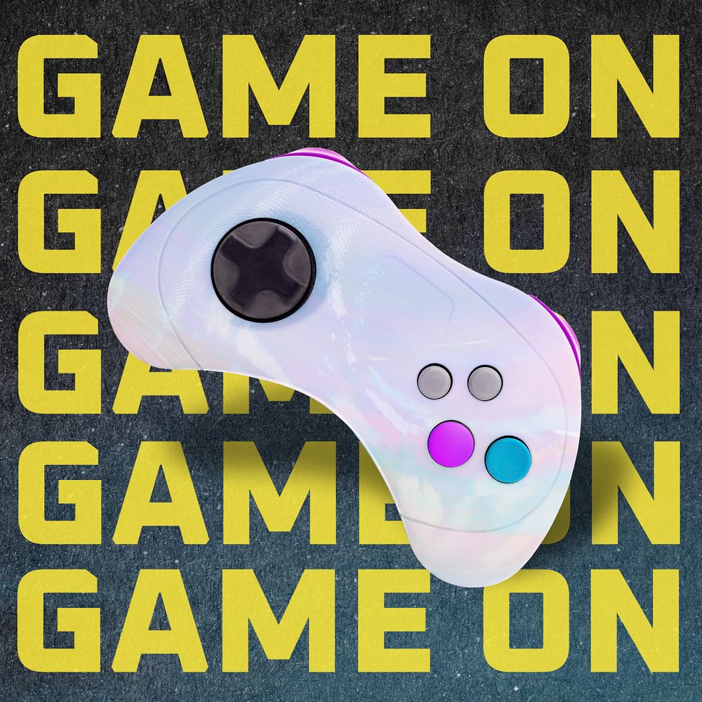 Game on Instagram post template, editable text