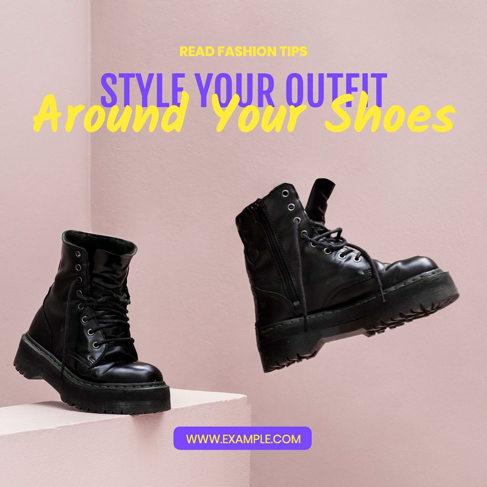 Fashion tips Instagram post template, editable text