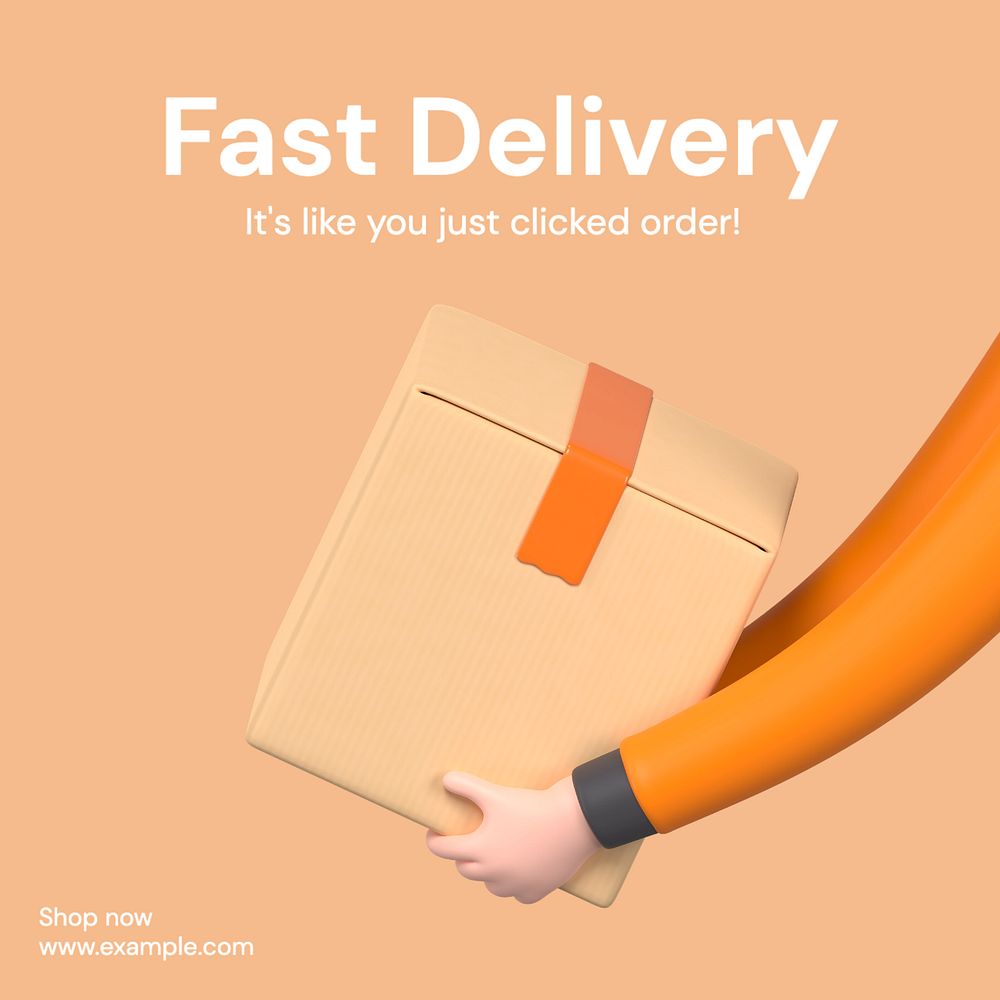 Fast delivery Instagram post template, editable text