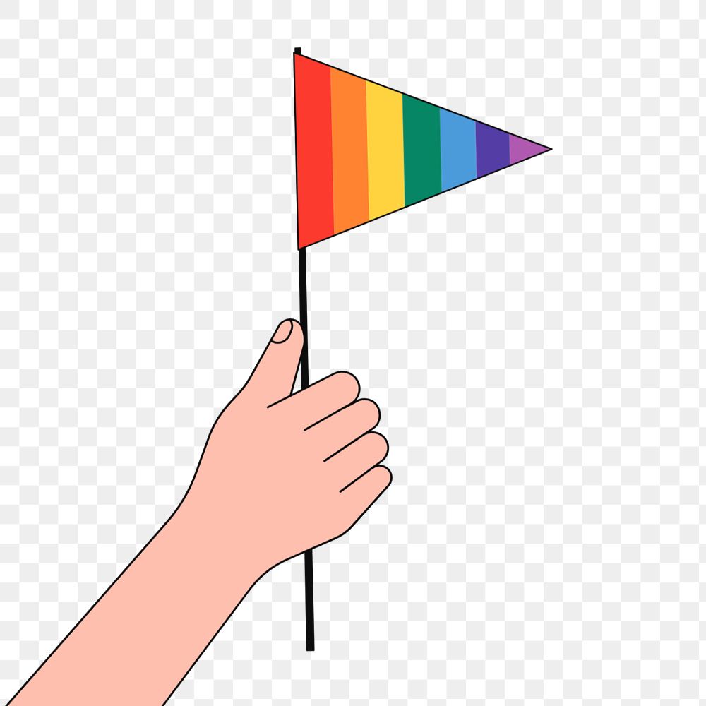 Pride flag, LGBTQ flat illustration, editable design