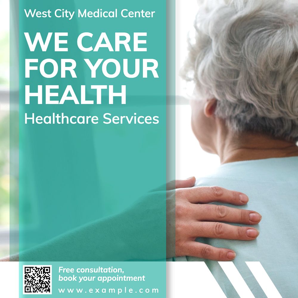 Healthcare services  Instagram post template, editable text