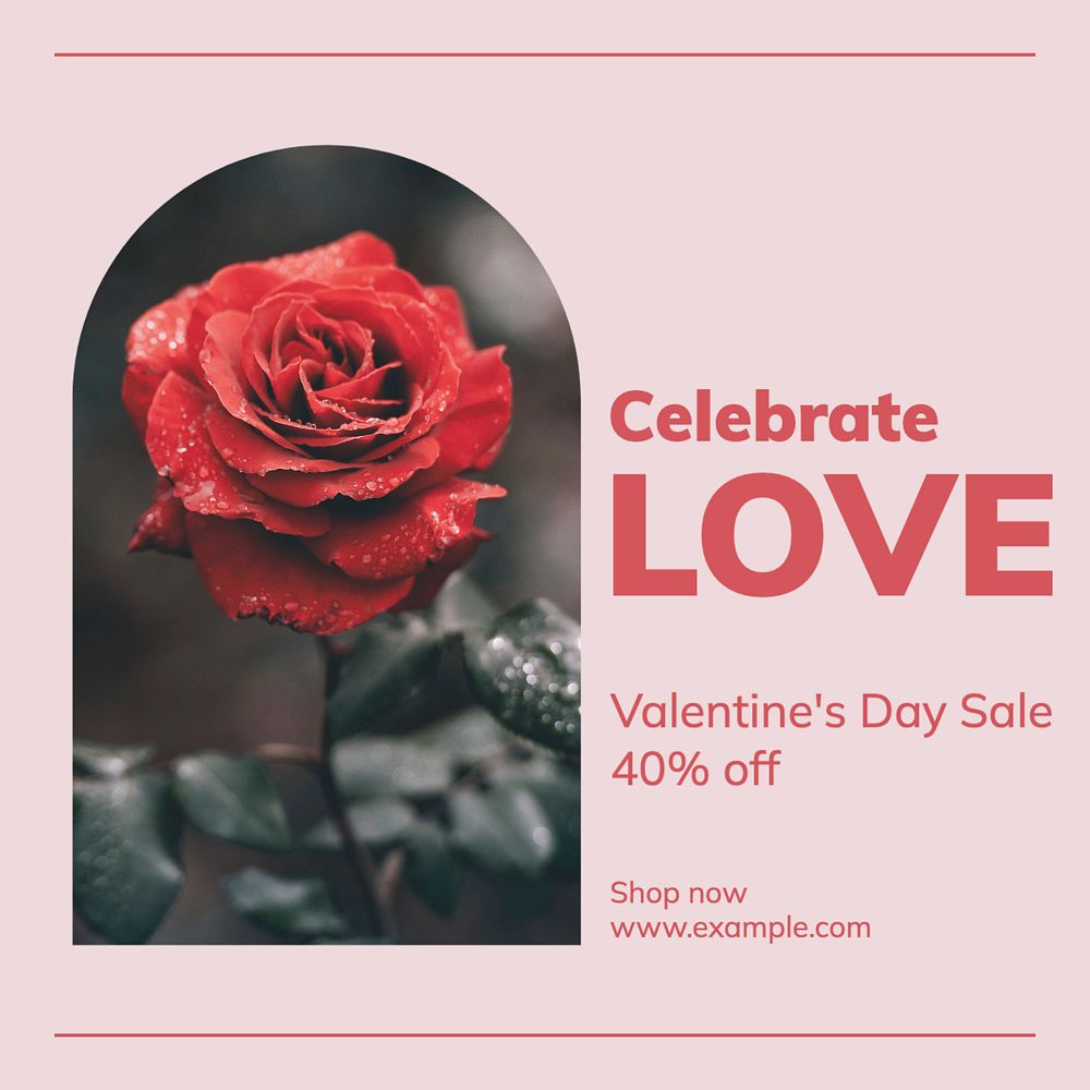 Celebrate love sale Instagram post template, editable text