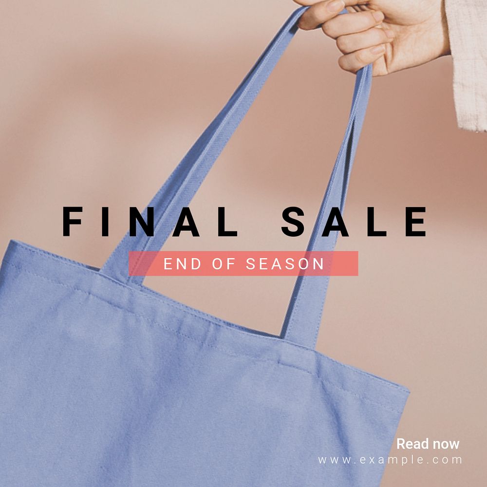 Final sale Instagram post template, editable text