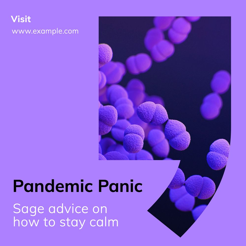 Pandemic Instagram post template, editable text