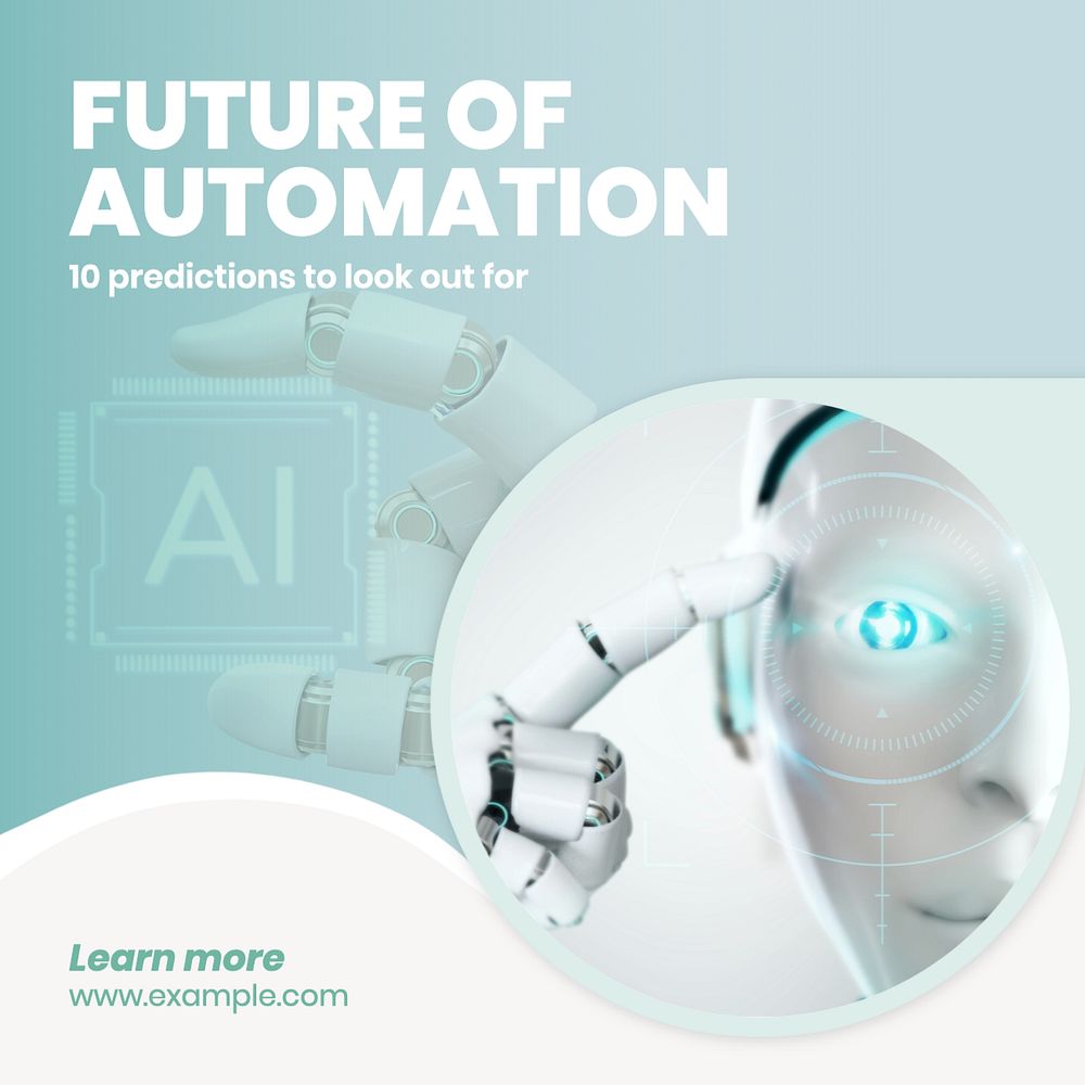 Future of automation Instagram post template, editable text