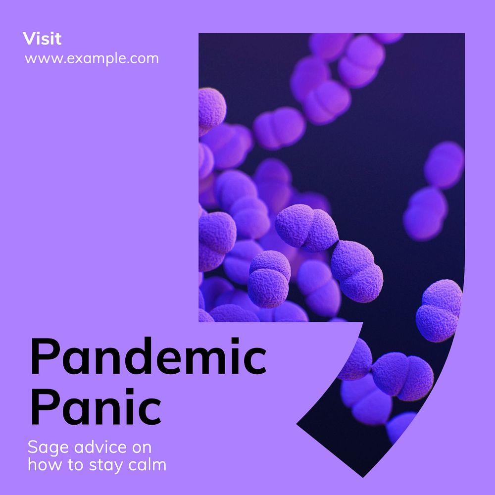 Pandemic Instagram post template, editable text