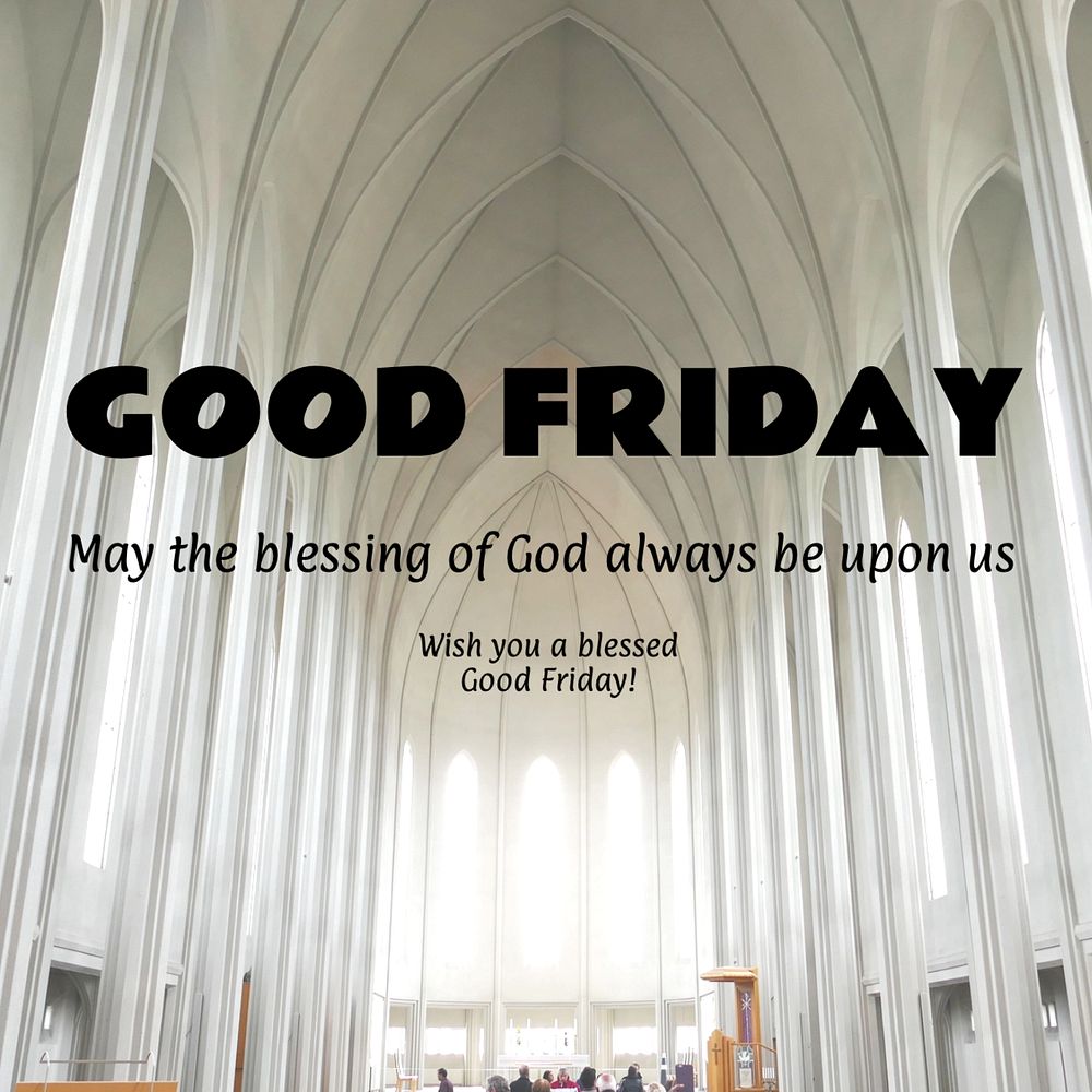 Good Friday Instagram post template, editable text