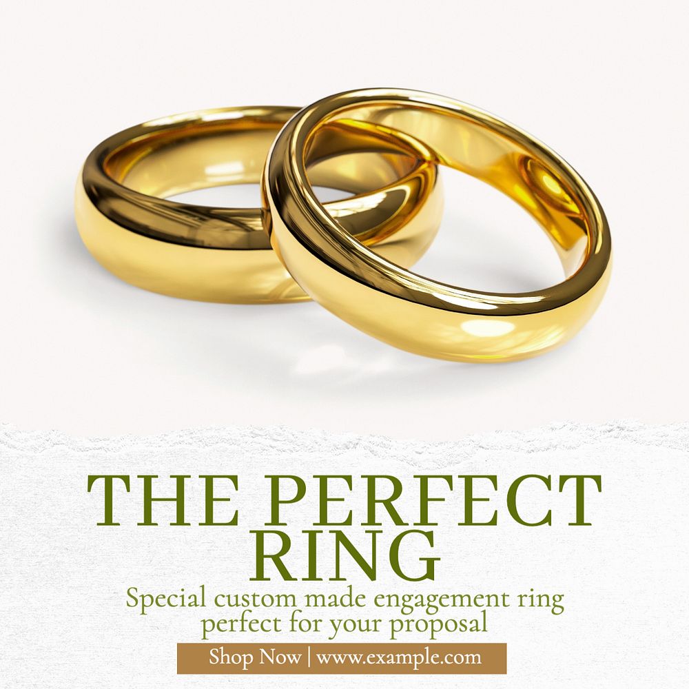 The perfect ring Instagram post template, editable text