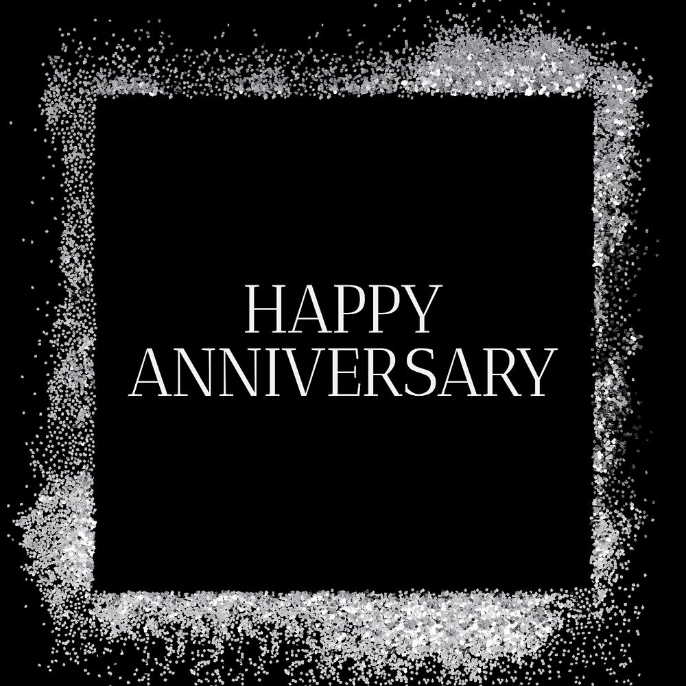 Happy anniversary Instagram post template, editable text