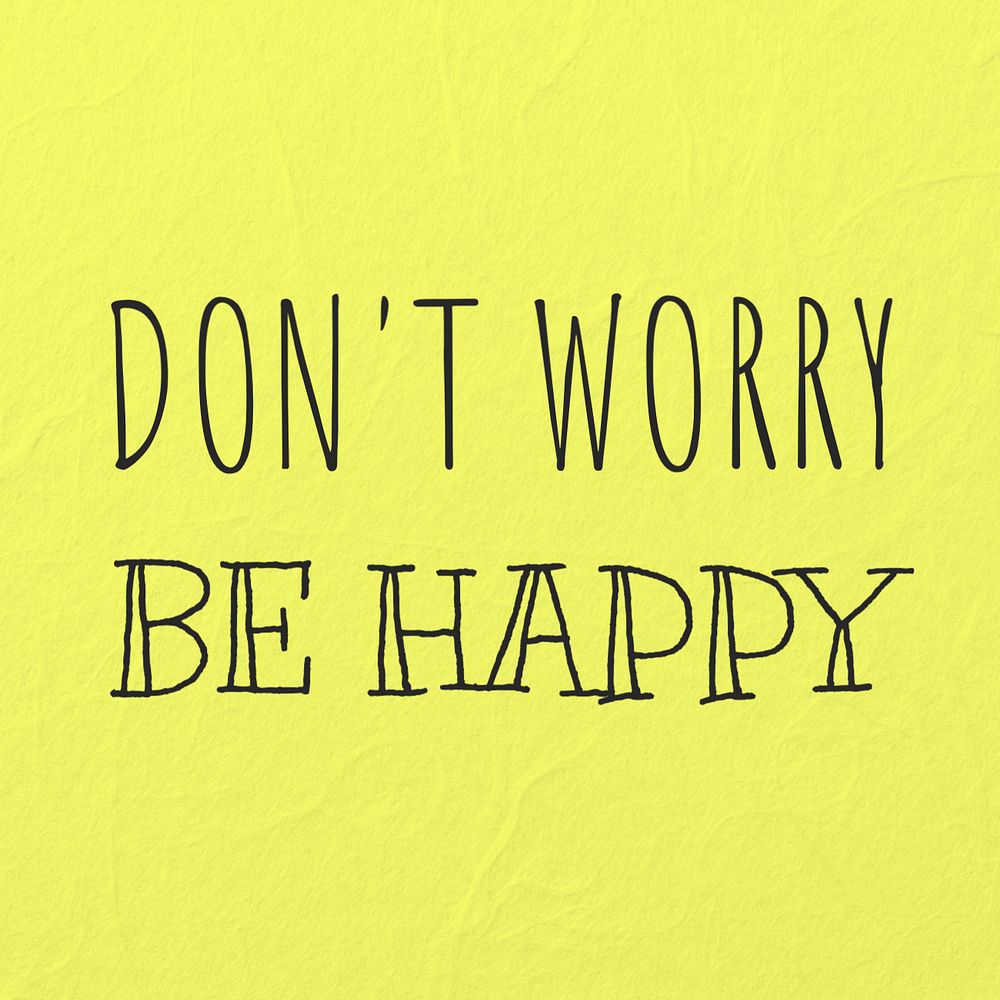 Be happy Instagram post template, editable text