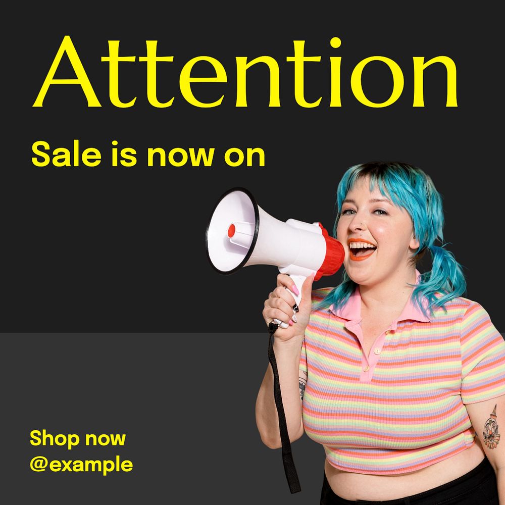 Sale announcement Instagram post template, editable text