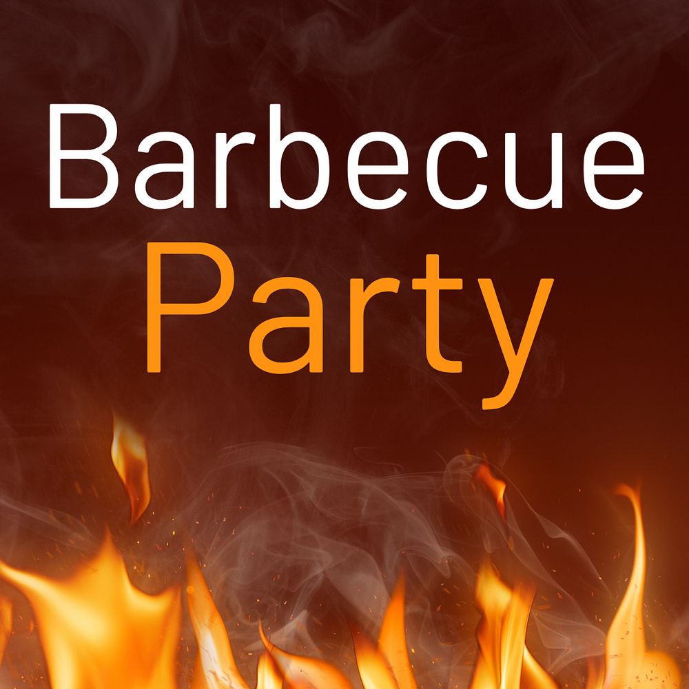 BBQ party Instagram post template, editable text