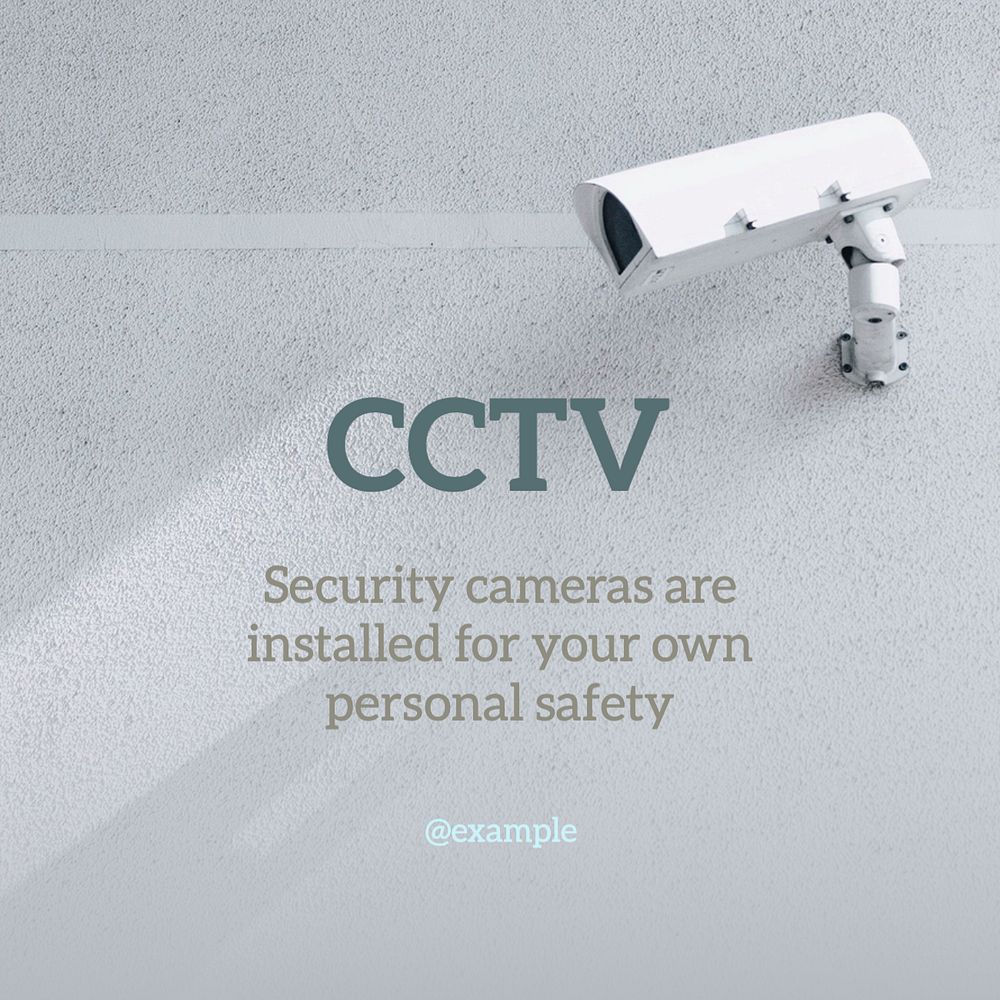 CCTV Instagram post template, editable text