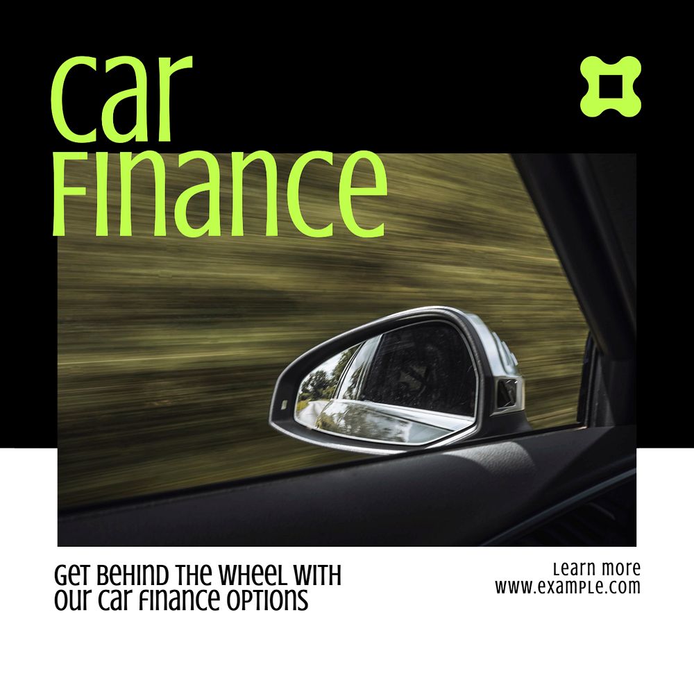 Car finance Instagram post template, editable text