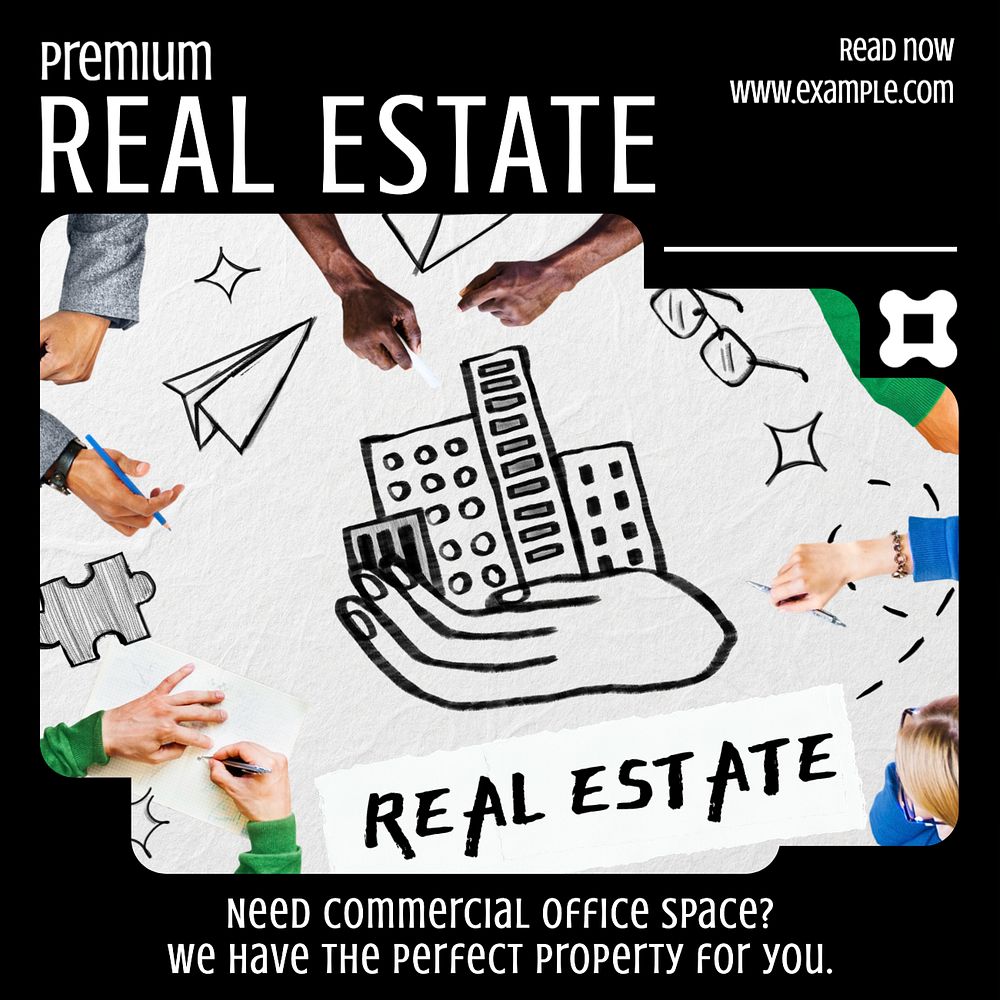 Premium real estate Instagram post template