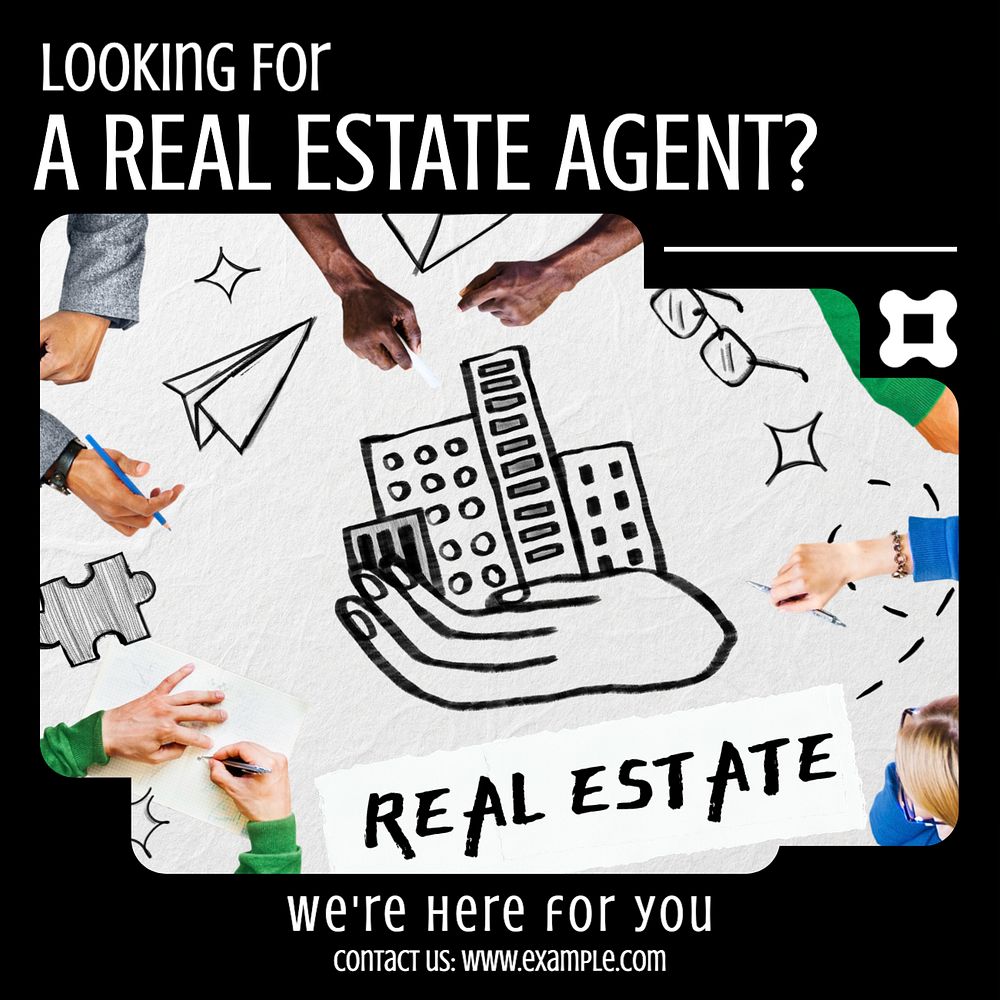 Real estate agent Instagram post template