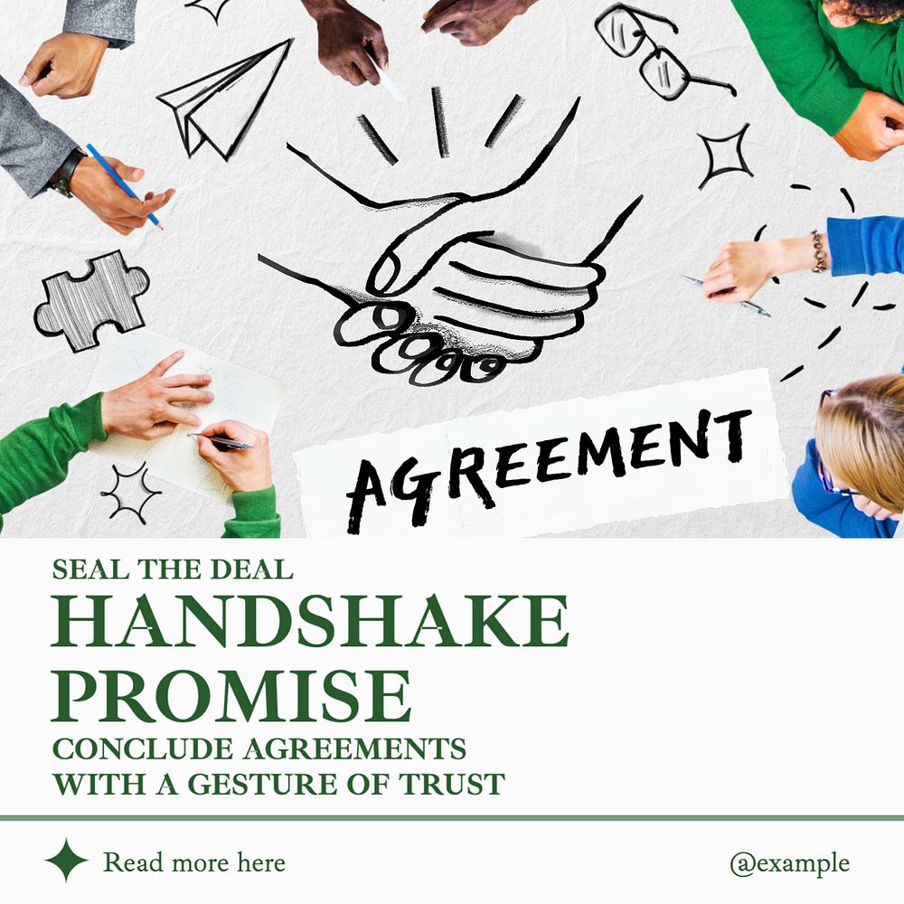 Handshake Instagram post template