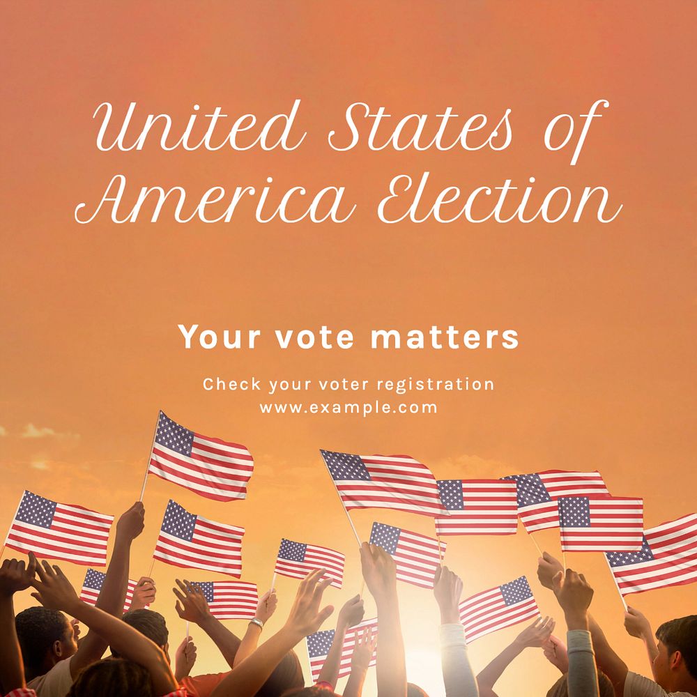 America election Instagram post template, editable design