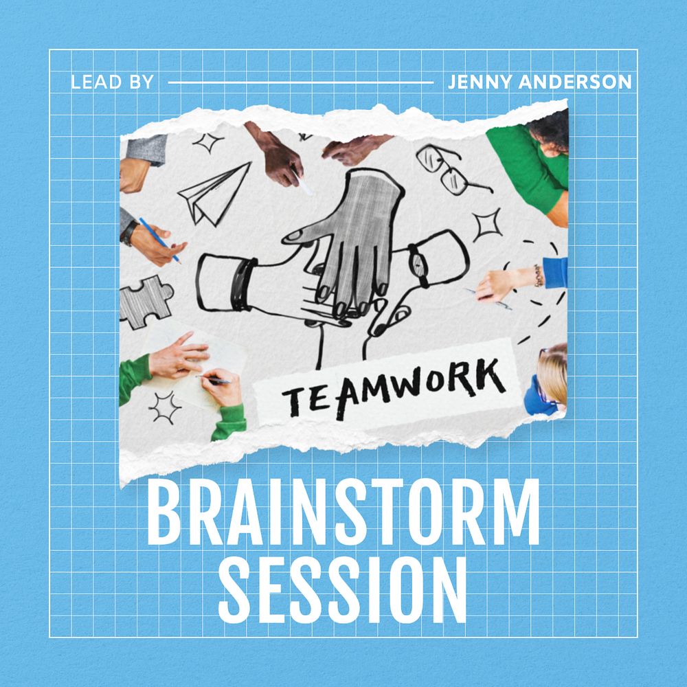 Brainstorm session presentation Instagram post template