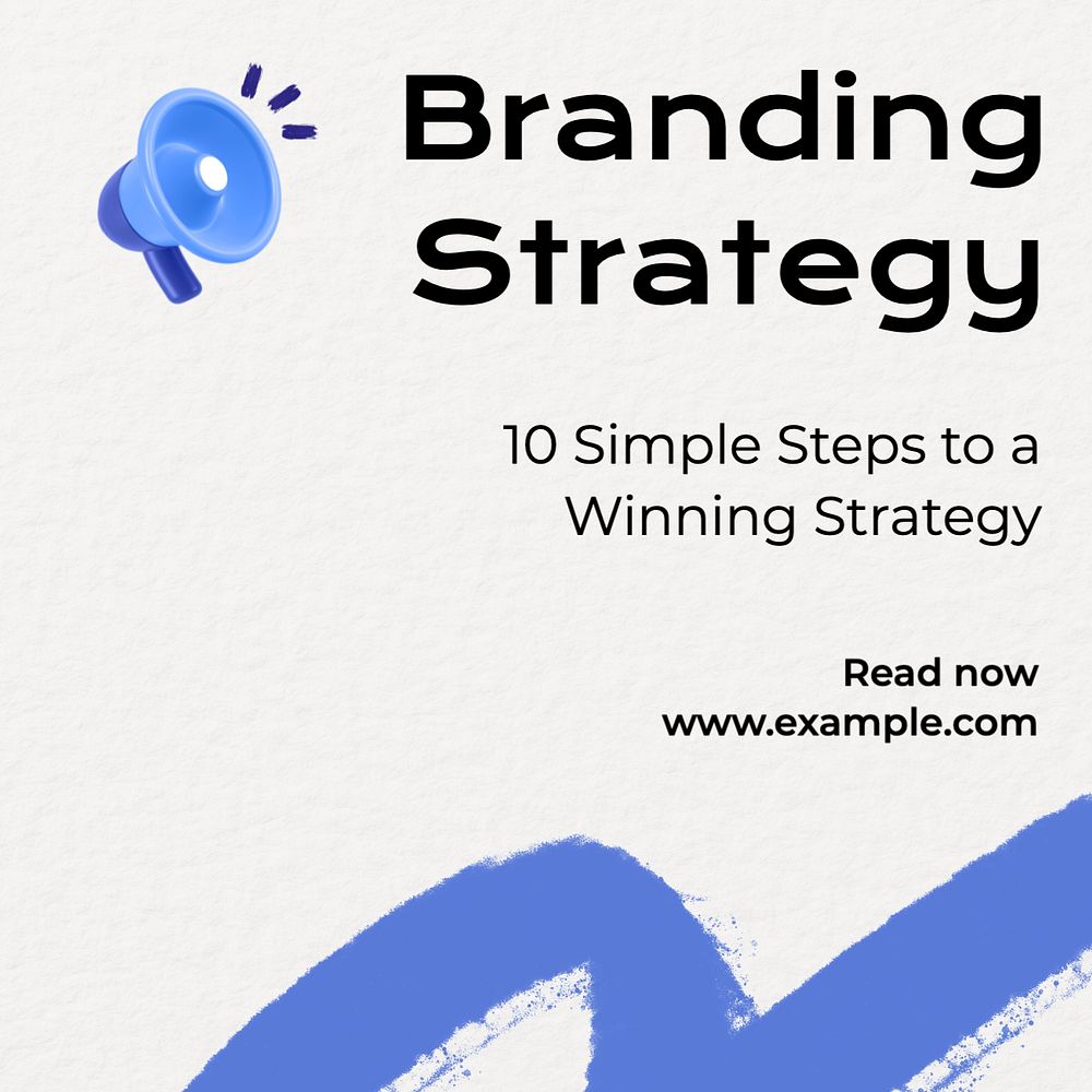 Branding strategy Instagram post template, editable text