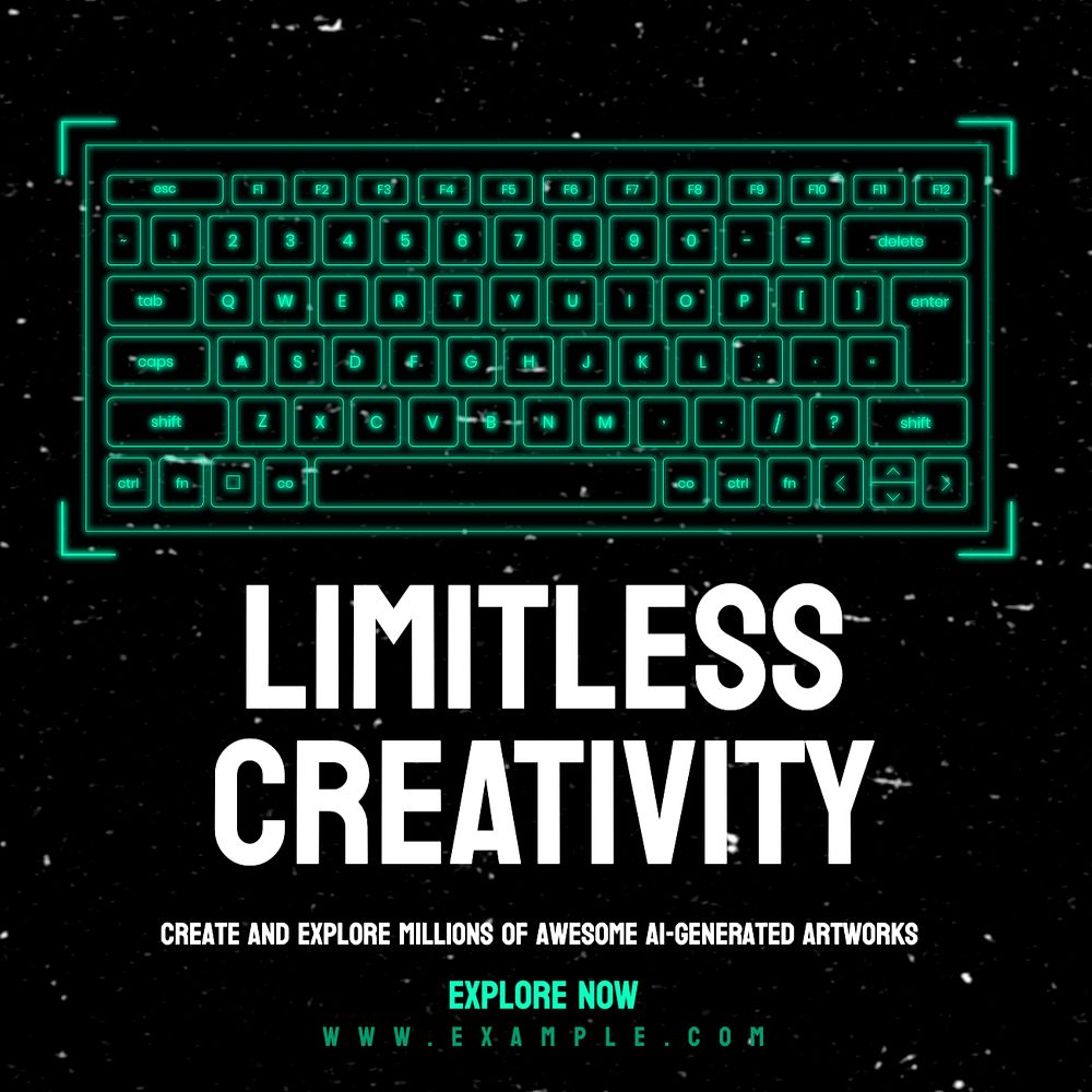 Limitless creativity Instagram post template, editable text