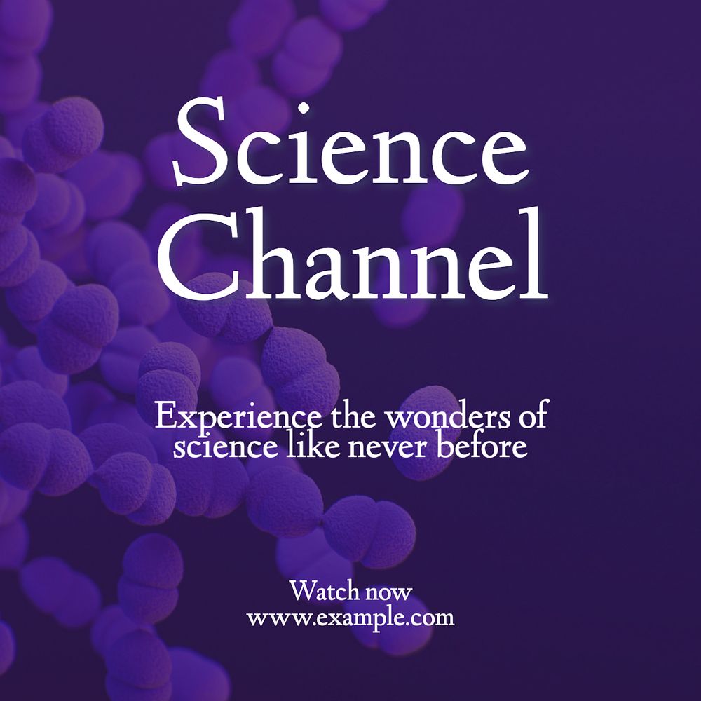 Science channel Instagram post template, editable text