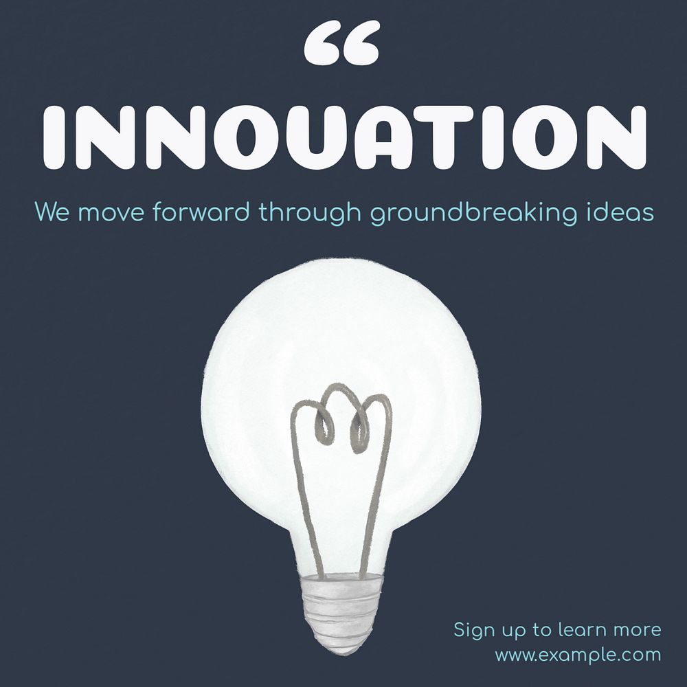 Innovation Instagram post template, editable text