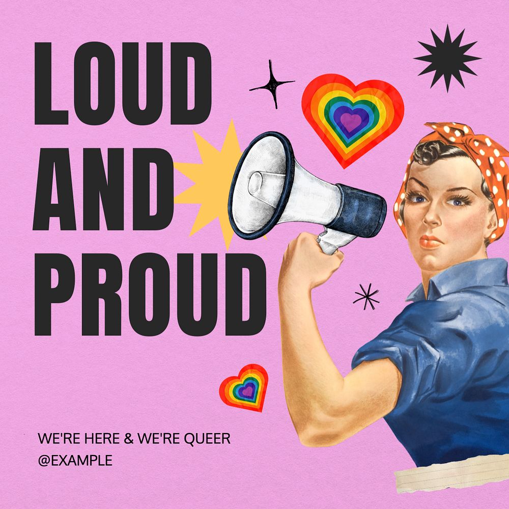 Loud & proud Instagram post template