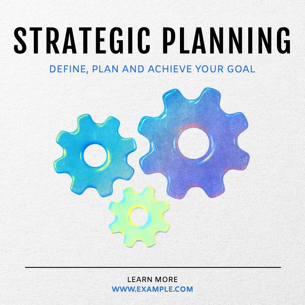 Strategic planning Instagram post template, editable text