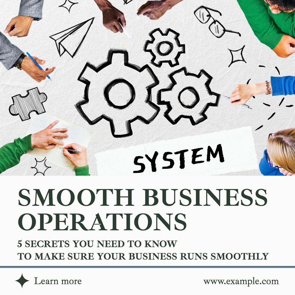 Smooth business operations Instagram post template