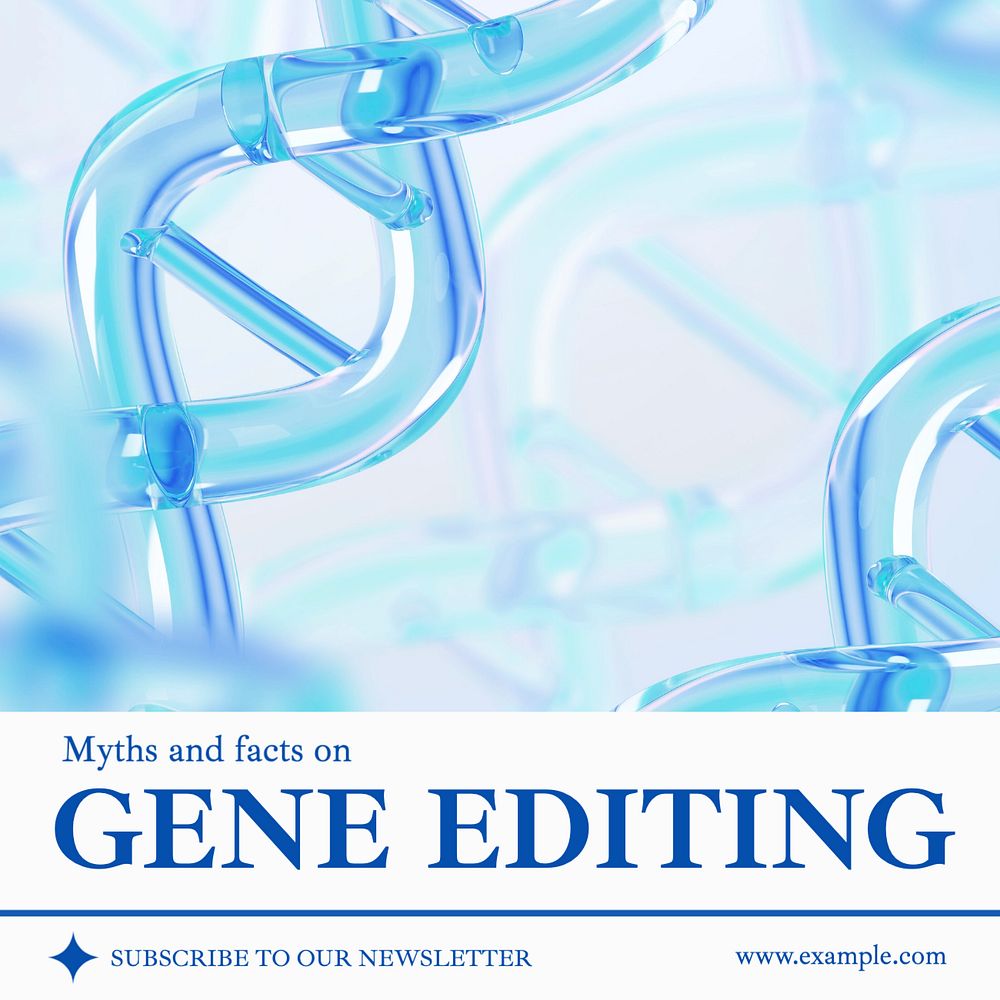 Gene editing Instagram post template, editable text