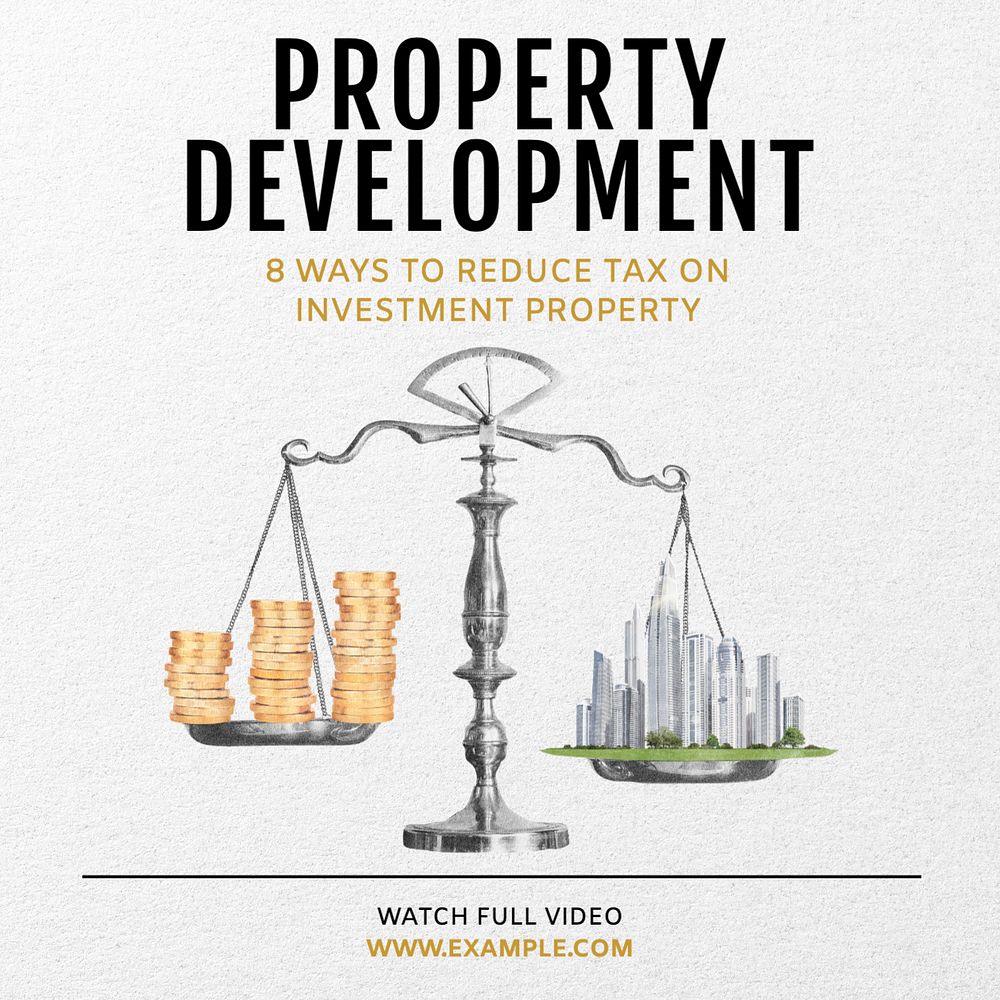 Property development Instagram post template, editable text