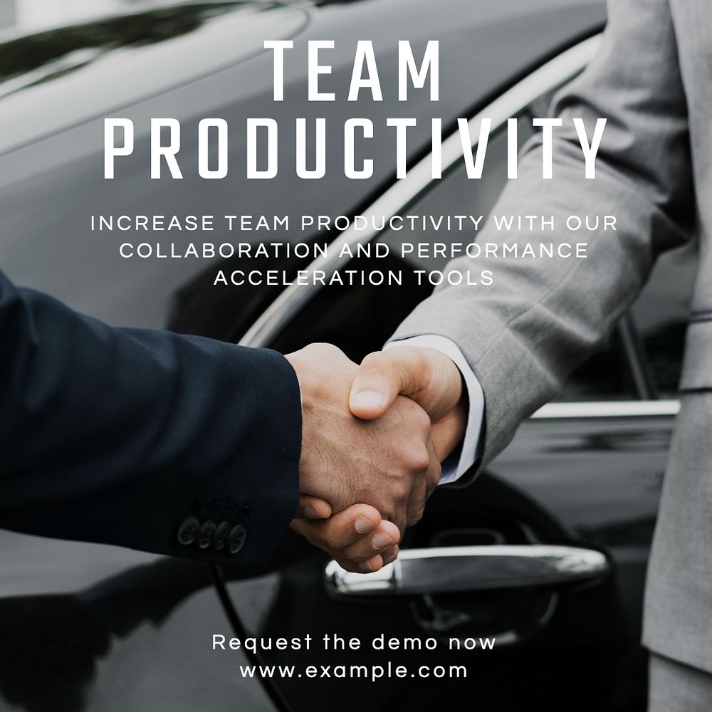 Team productivity Instagram post template, editable text