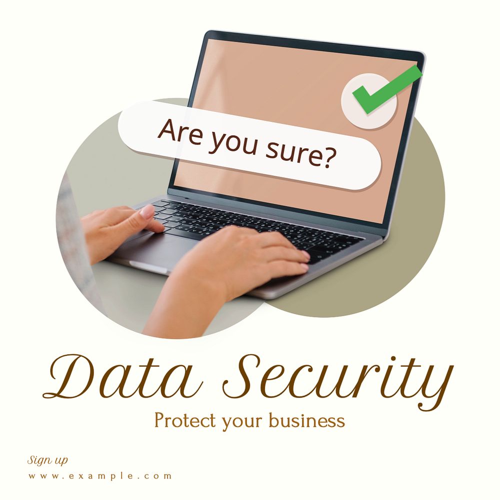 Data security Instagram post template, editable text