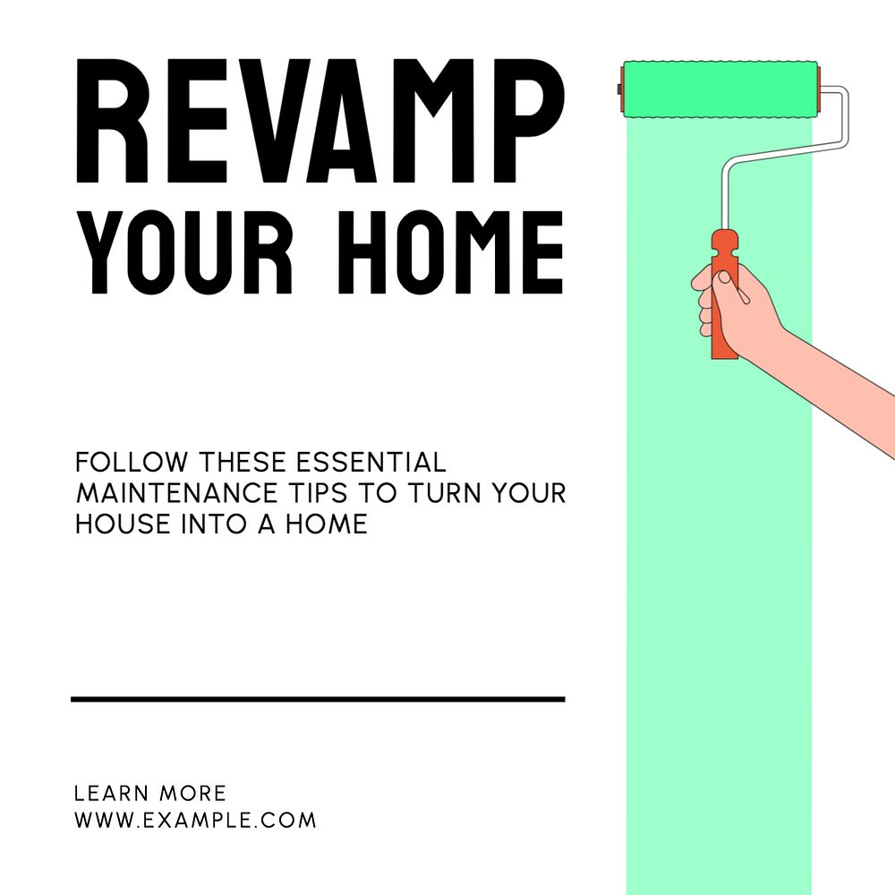 Revamp your home Instagram post template, editable text