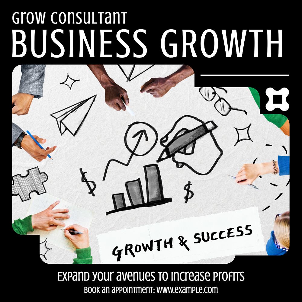 Business growth Instagram post template