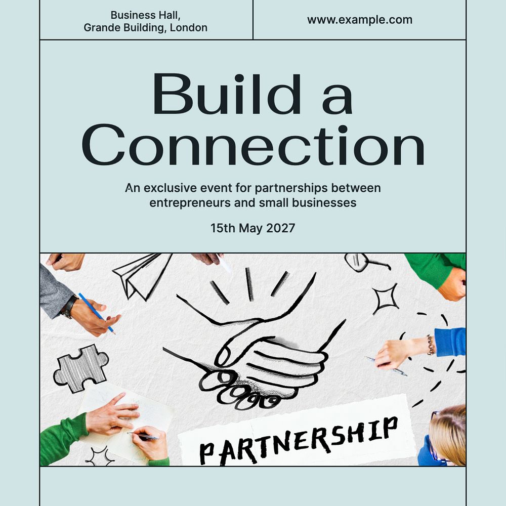 Partnership event Instagram post template