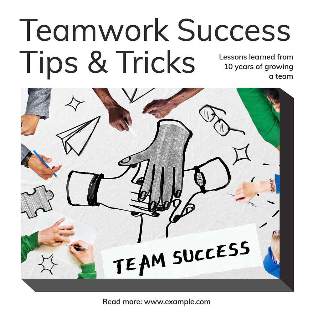 Teamwork Instagram post template