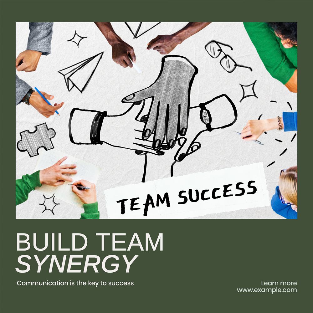 Build team synergy Instagram post template