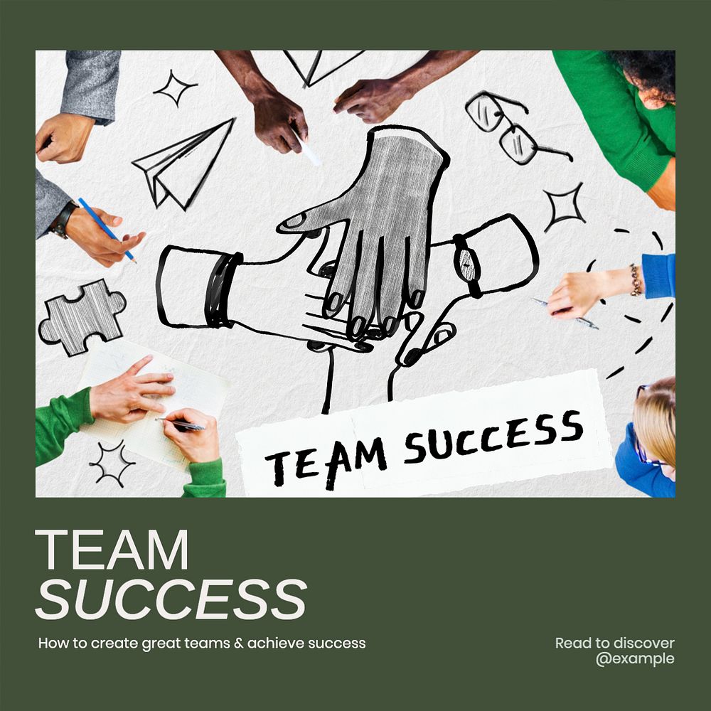 Team success Instagram post template