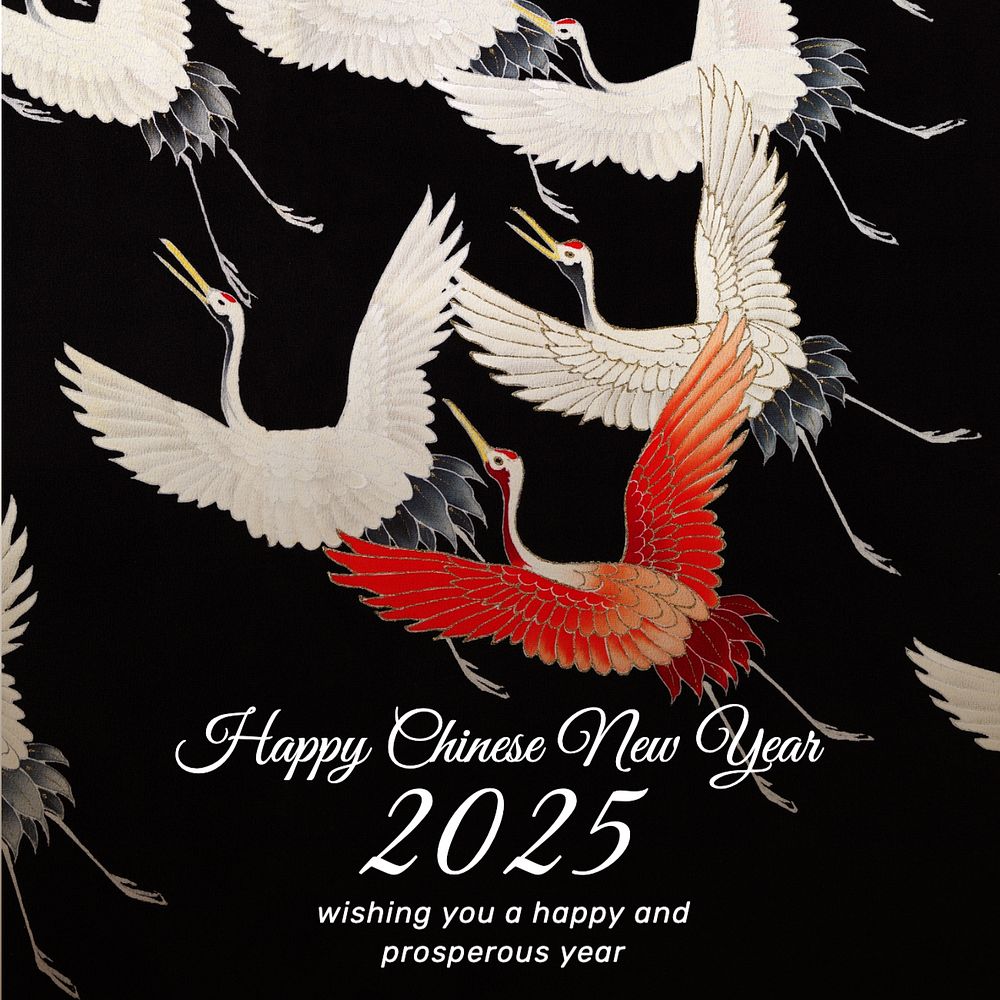 Chinese new year Instagram post template, editable text