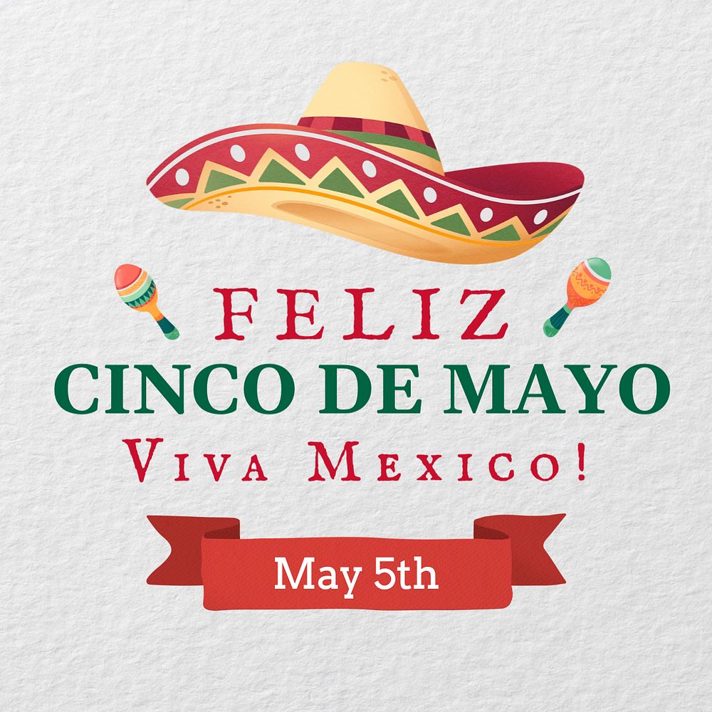 Cinco de Mayo Instagram post template, editable text