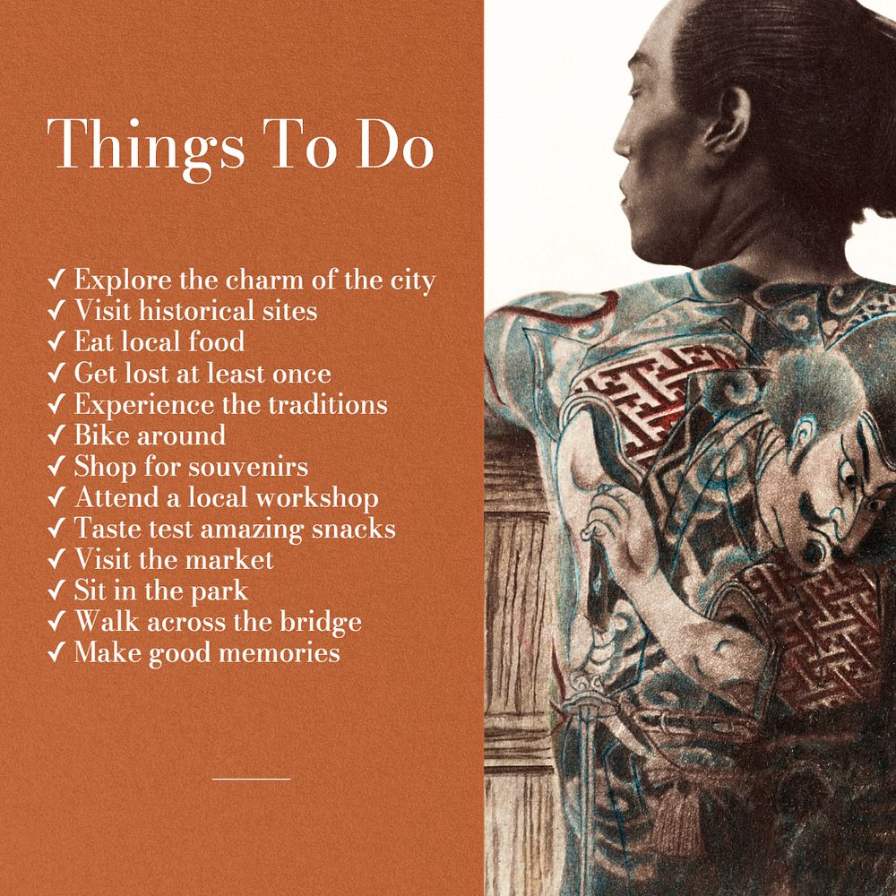 Things to do Instagram post template, editable text