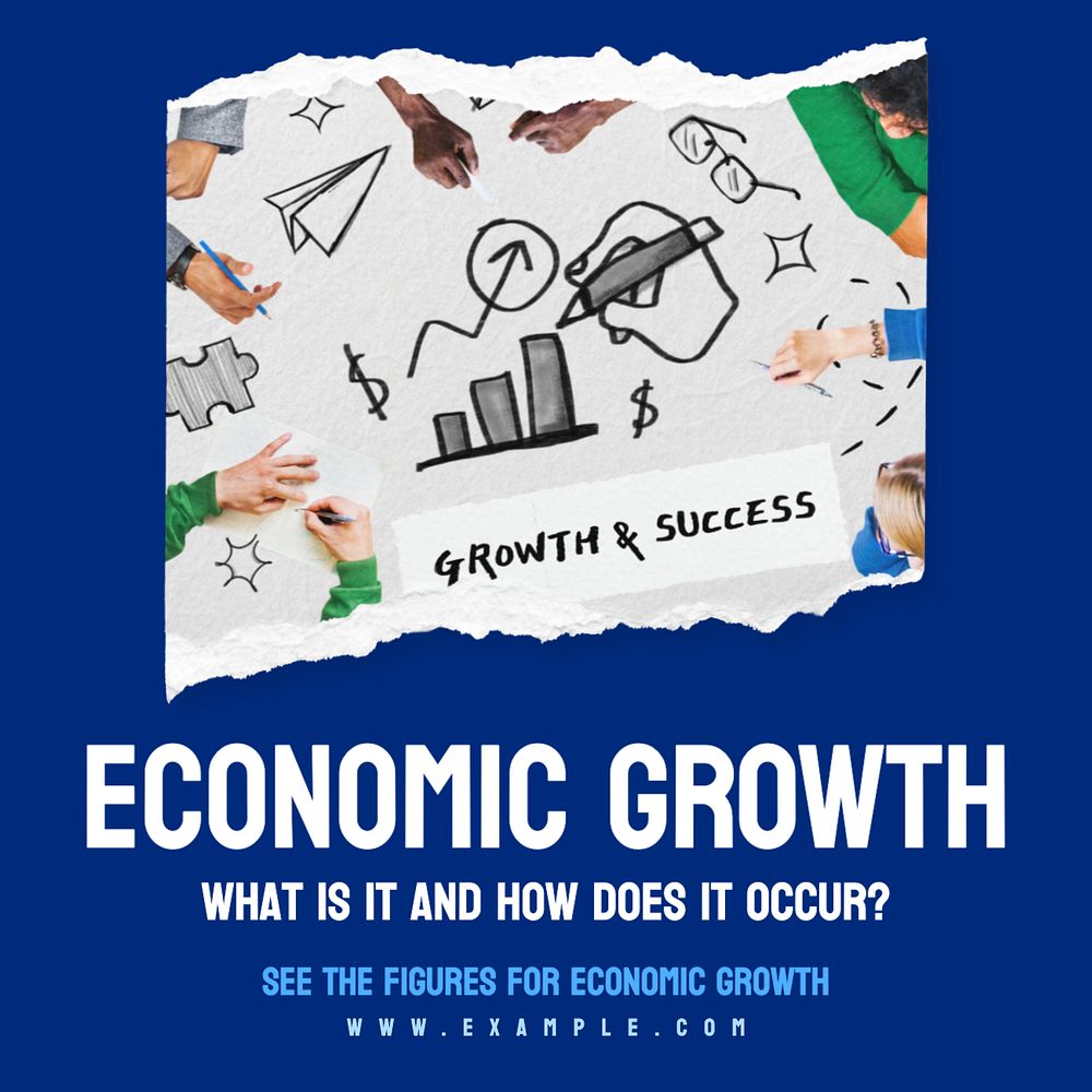 Economic growth Instagram post template