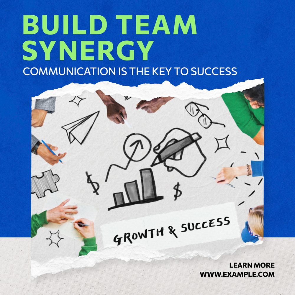 Build team synergy Instagram post template